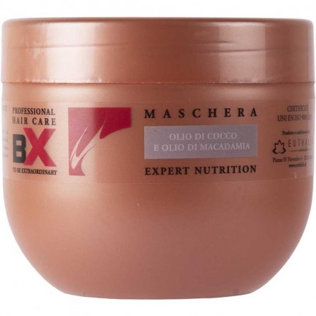 BX PROFESSIONAL EXPERT Hair Care MASCHERA NUTRITION Подхранваща маска за коса с какаово масло и макадамия 500мл